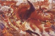 Umberto Boccioni The City Rises Sweden oil painting artist